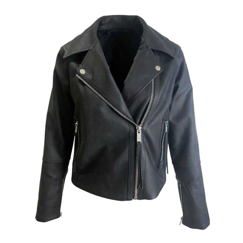 Kangol Womens/Ladies Asymmetric Regular Biker Jacket / Black